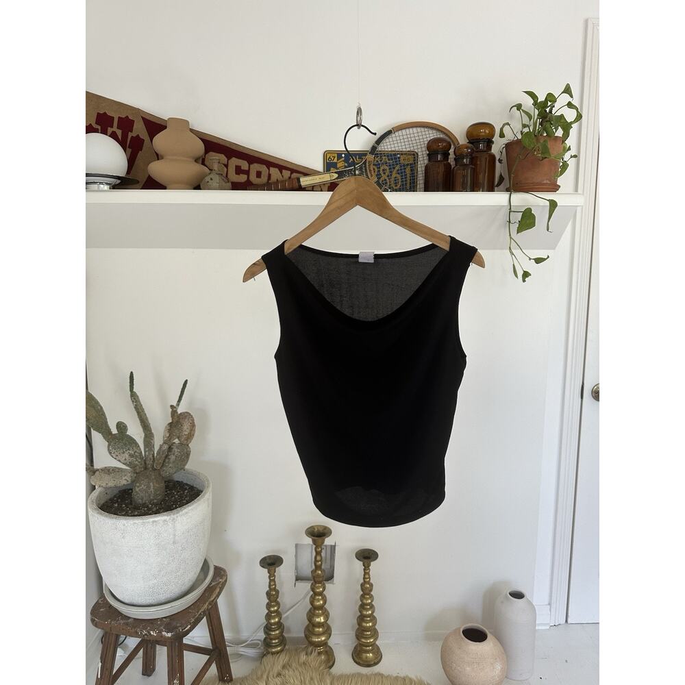 Y2K Newport Nylon Spandex Blouse Tank Top Large